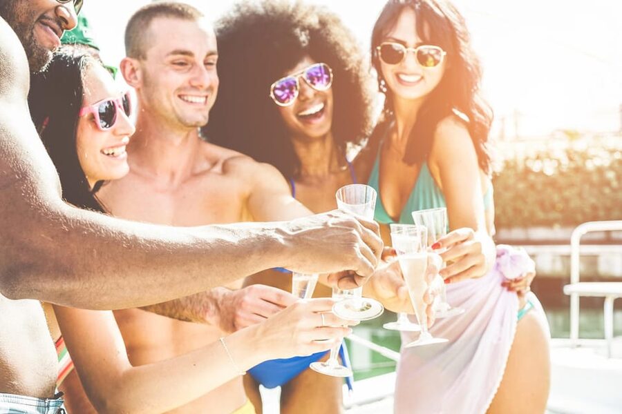 Boat Party to the Beach with Swimming Stops, DJ and Open Bar - The swim stop is the real payoff