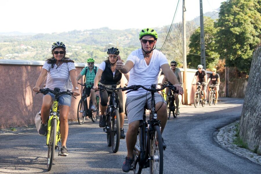 From Lisbon: Sintra to Cascais Full-Day Guided E-Bike Tour - Pena Palace from the saddle