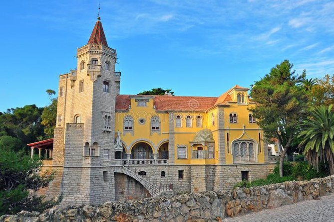 Guided Tour to Sintra, Pena, Regaleira, Cabo da Roca and Cascais - Pena Palace from the mountain road