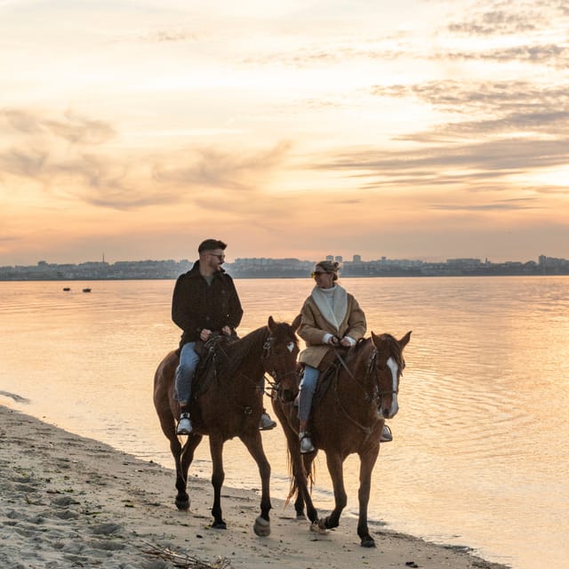 Horseback Riding On The Beach At Sunset - My verdict: book it for the river ride, not just the photograph