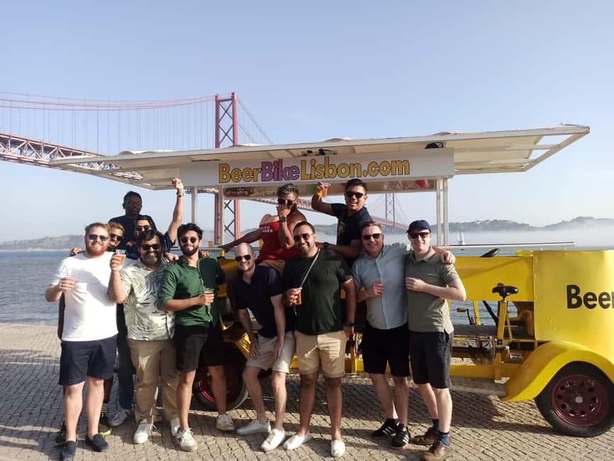 Lisbon: 1-Hour Beer or Sangria Bike Sightseeing Tour - A moving party beside the Tejo River