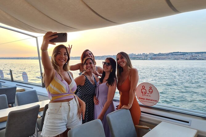 Lisbon Boat ride on Tagus river - Passing under the 25 de Abril Bridge