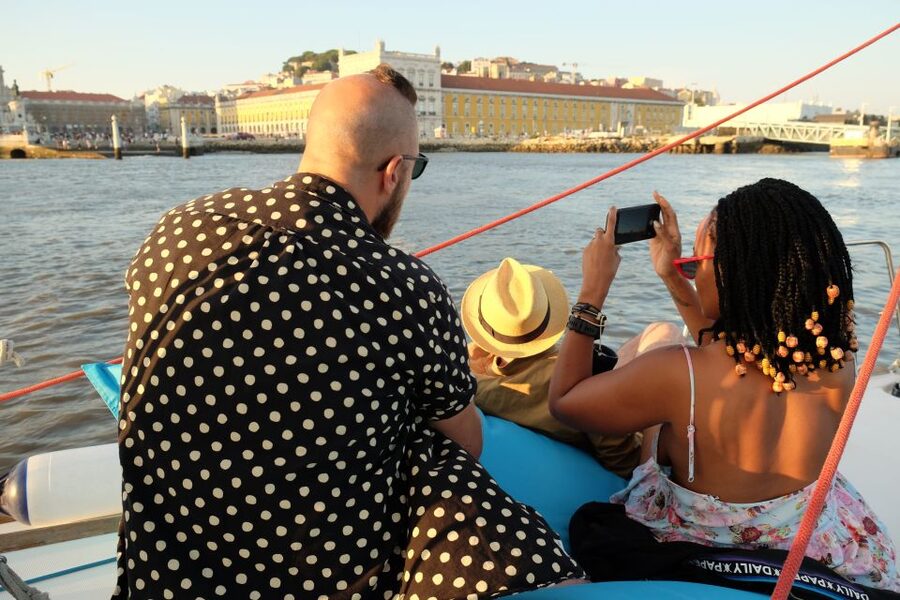 Lisbon: City Skyline Sailboat Cruise with Drink and Snacks - Price and what you receive for $45