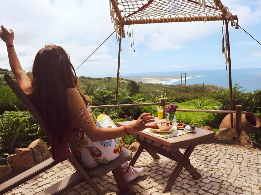 Lisbon Coast Tour: Paradise Beaches & Famous Beach Bars - Adraga Beach and the prepared lounge setup