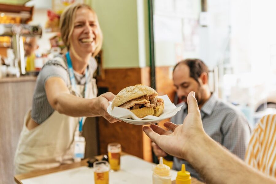 Lisbon: Food and Wine Small Group Walking Tour - A Lisbon tasca for the bifana and beer