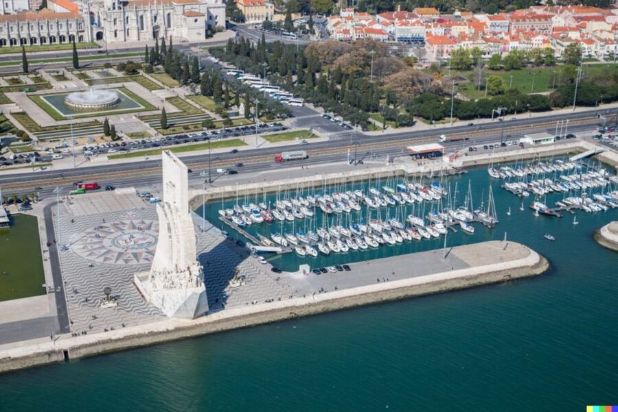 Lisbon: Helicopter Tour over Belem - Taking off near Algés and the Tagus River