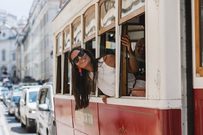 Lisbon Hills Red Tram by Tram 28 route - Starting at Praça do Comércio beside the Tagus