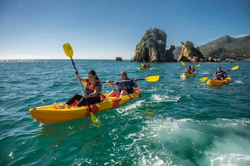 Lisbon: Kayak Tour Arrábida Natural Park, Setubal, Sesimbra - Starting at Creiro Beach