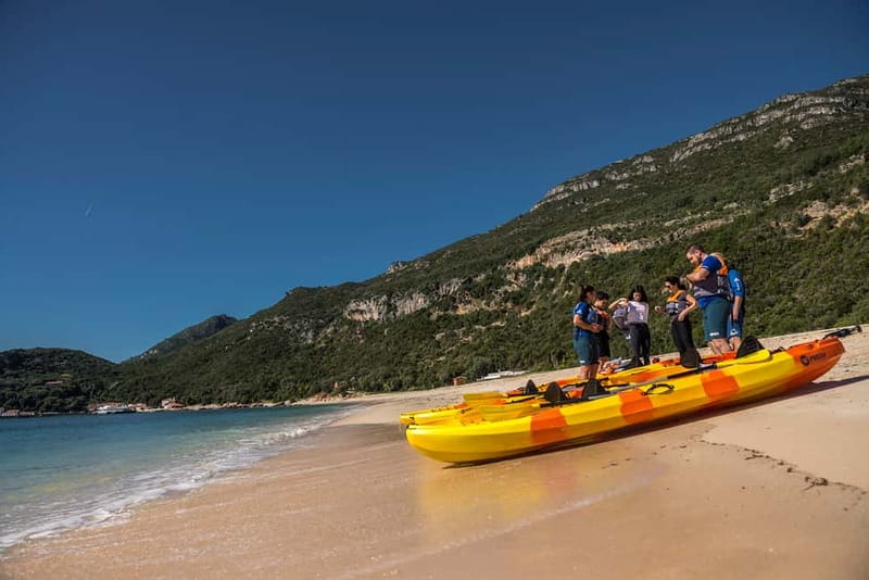 Lisbon: Kayak Tour Arrábida Natural Park, Setubal, Sesimbra - The paddle toward Anicha Island