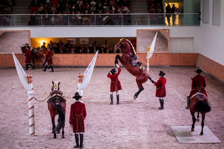 Lisbon: Morning of Equestrian Art with Lusitano Horses - Why the Period Costumes and Music Matter