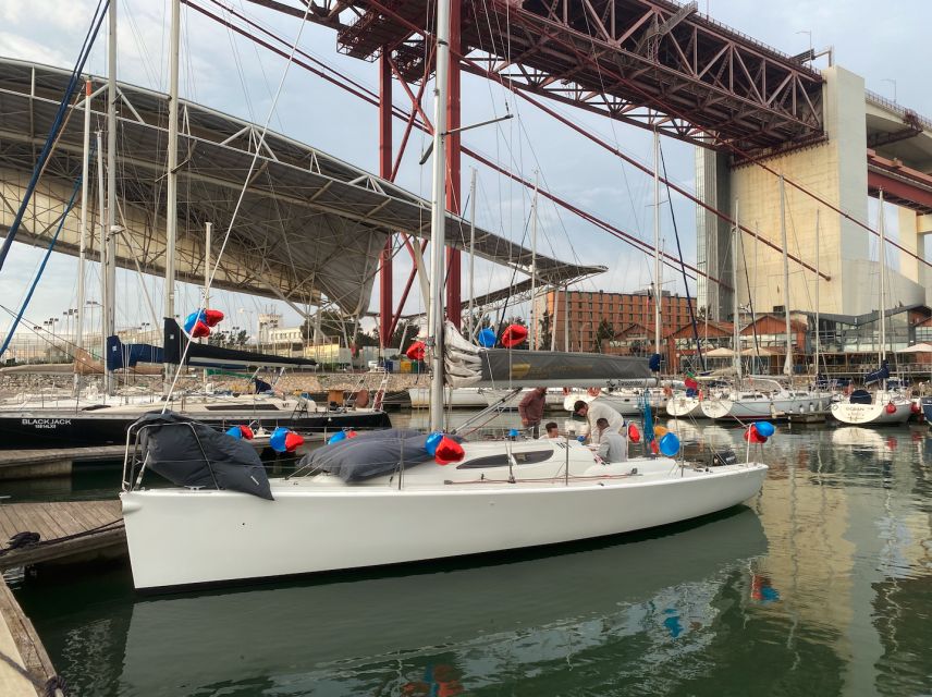 Lisbon: Sailboat Tour w/ Local Guide and Open Bar Green Wine - The river opens up near Almada