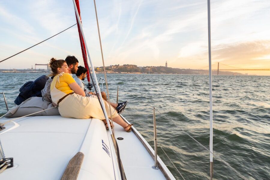 Lisbon: Sailing Tour on the Tagus River - Passing beneath the 25 de Abril Bridge
