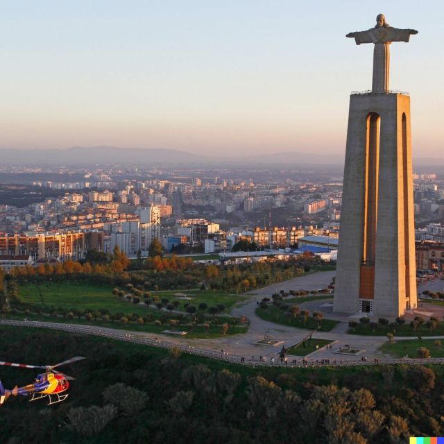 Lisbon: Sightseeing Helicopter Tour Over Belem and Caparica - Taking off from Algés beside the Tagus