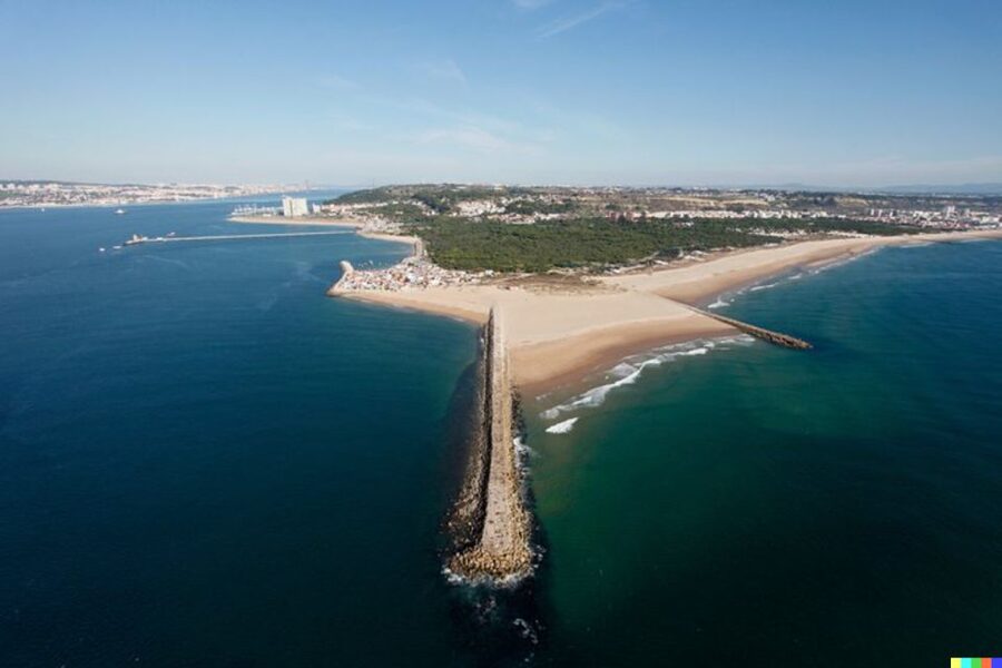 Lisbon: Sightseeing Helicopter Tour Over Belem and Caparica - Looking up at Christ the King