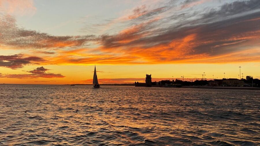 Lisbon: Sunset Cruise with Drinks and Snacks - Central Lisbon from the water