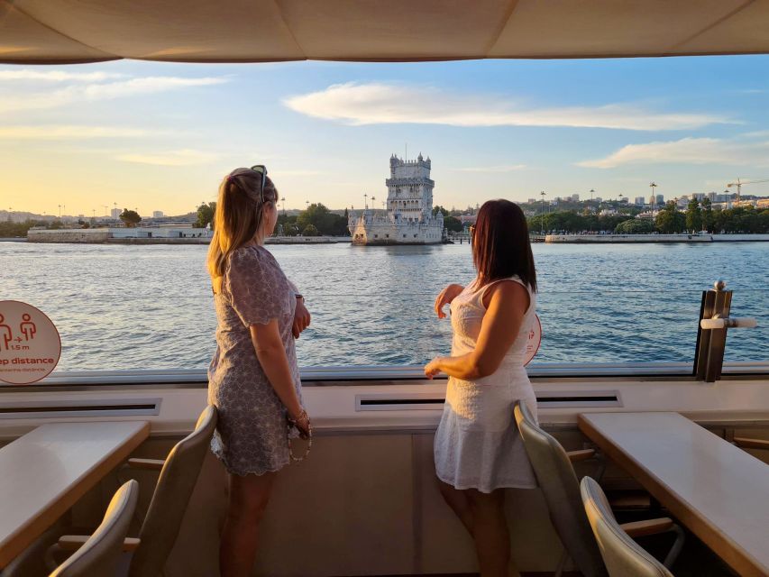 Lisbon: Sunset Cruise with Welcome Drink and Snacks - The Monument to the Discoveries from the water