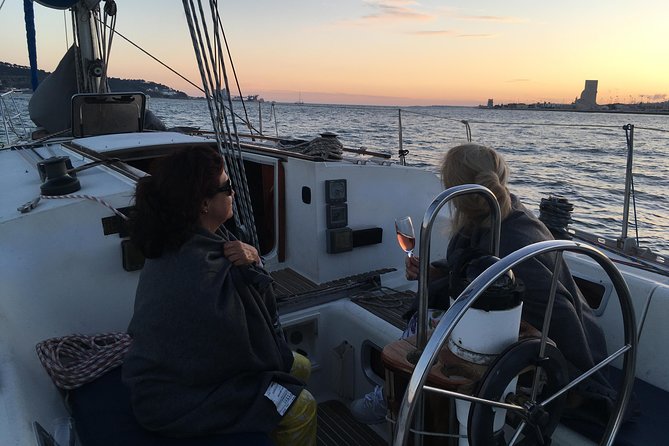 Lisbon Sunset Sailing Tour with White or Rosé Wine and Snacks - Belém Tower from the water
