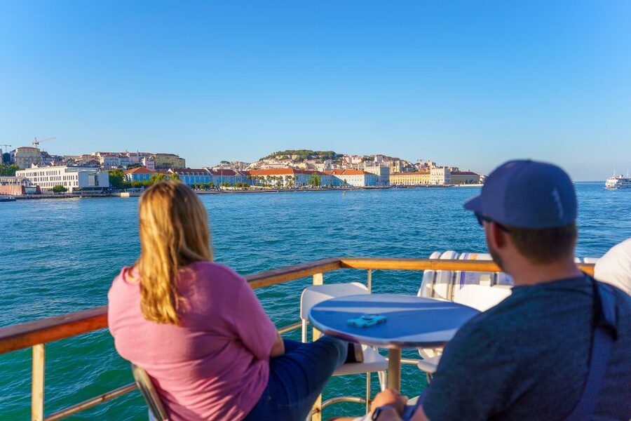 Lisbon: Tagus River Boat Tour with One Drink Included - Sundeck seats, weather, and comfort