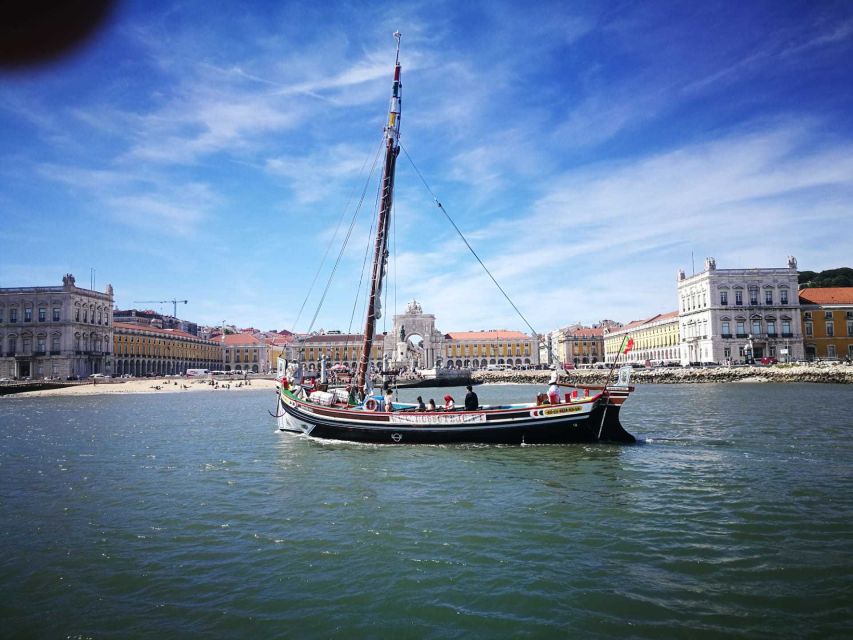 Lisbon: Tagus River Sunset Cruise in a Traditional Vessel - Belém Tower at sunset