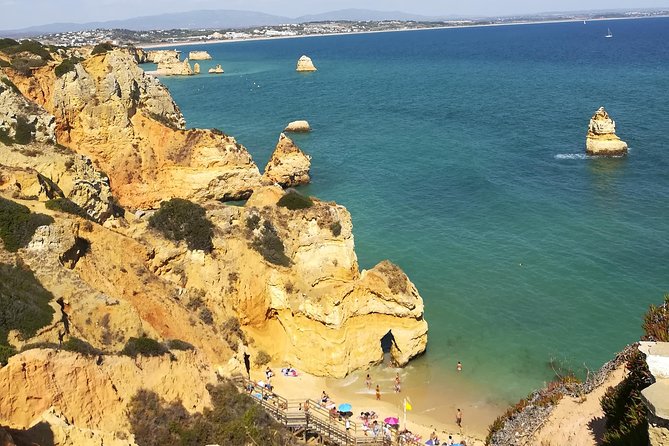 Private Algarve: Benagil Caves, Lagos Cliffs & Hidden Beaches - Praia do Camilo rewards the climb down