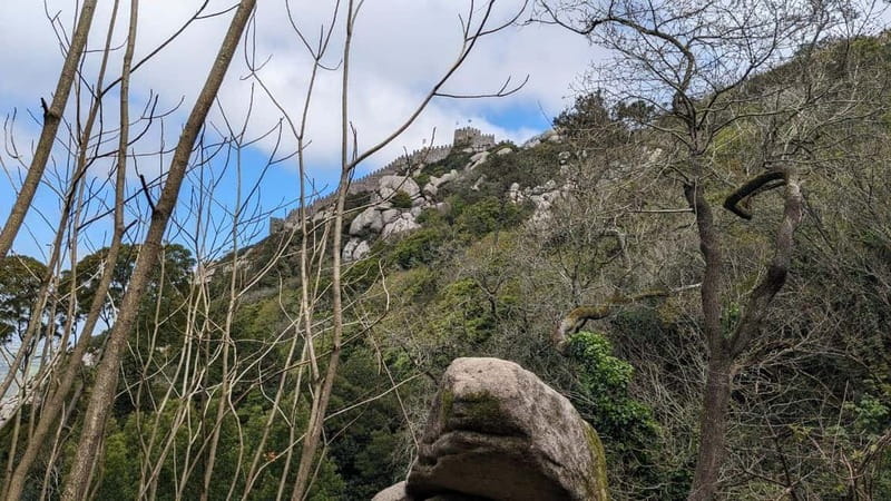 Sintra Hike: Past palaces and hidden paths. - Seeing Quinta da Regaleira from the trail
